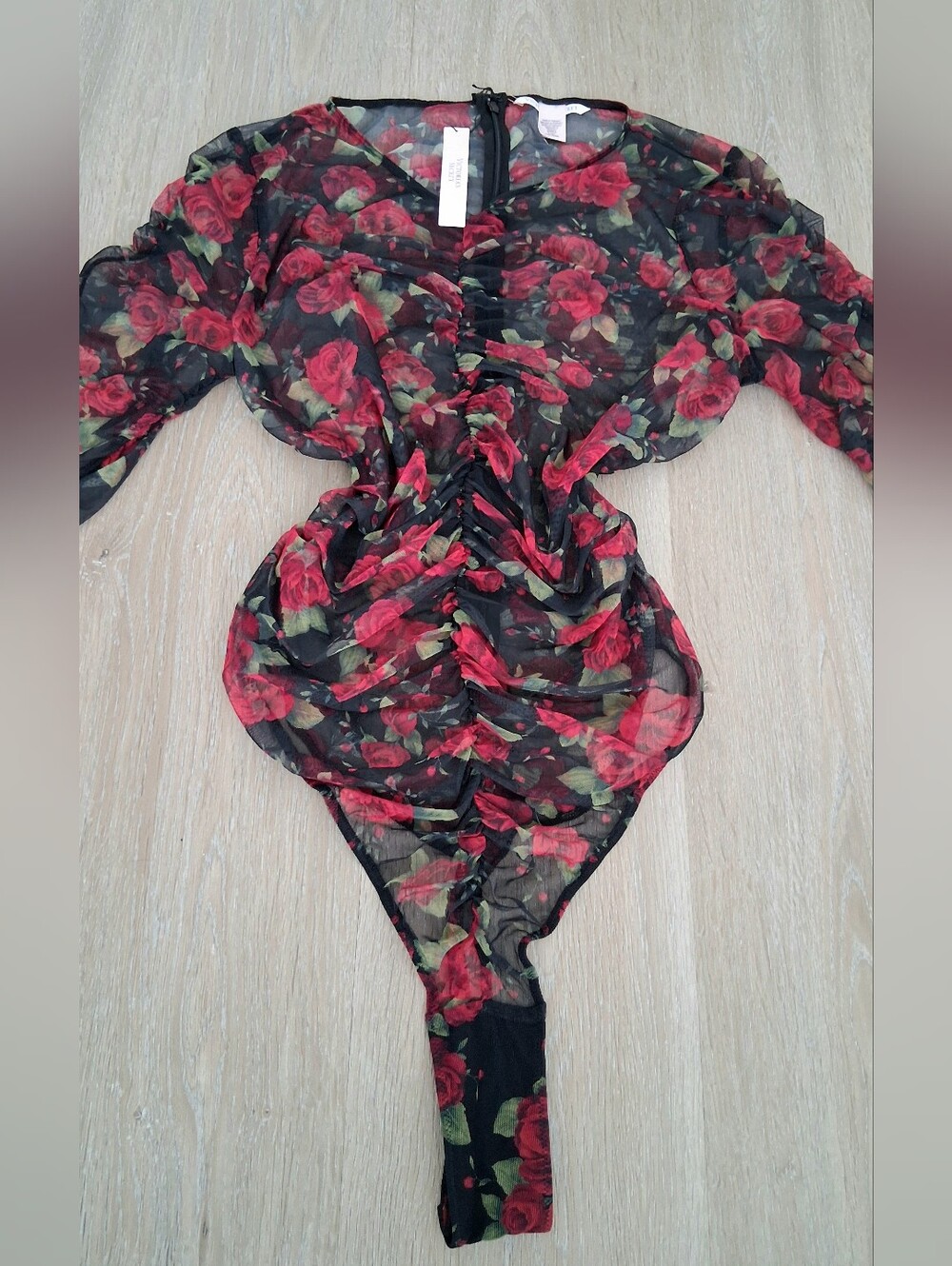 Victoria's Secret Very Sexy Rose Mesh Shirred Bodysiut - Picture 5 of 5